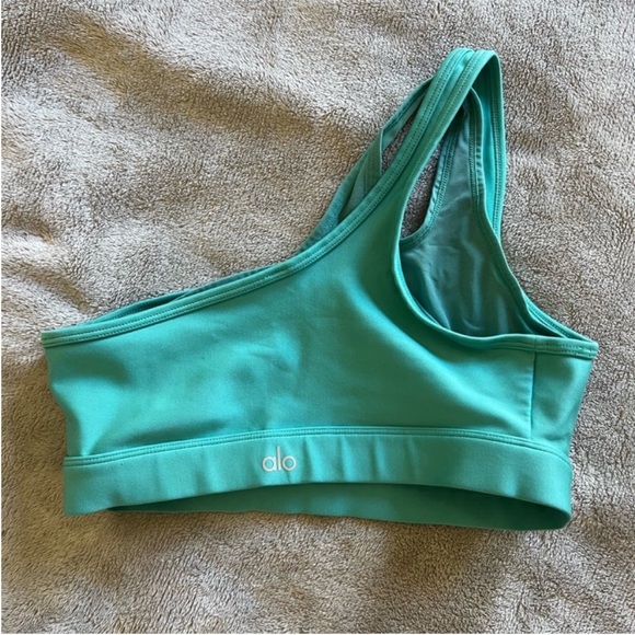Alo Yoga Airlift Excite Ocean Teal Sports Bra Medium - Picture 2 of 5